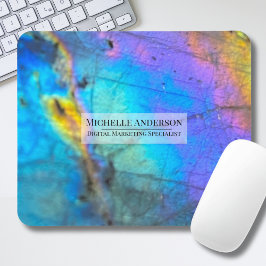 Chic Trendy Colorful Modern Name Mousepad