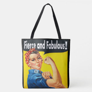 Chic trendy Fierce und Fabulous Rosie the Riveter Tasche
