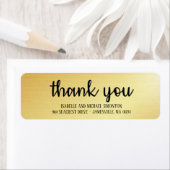 Chic, trendy Gold Vielen Dank, Rücksendeadressen-A (Insitu)