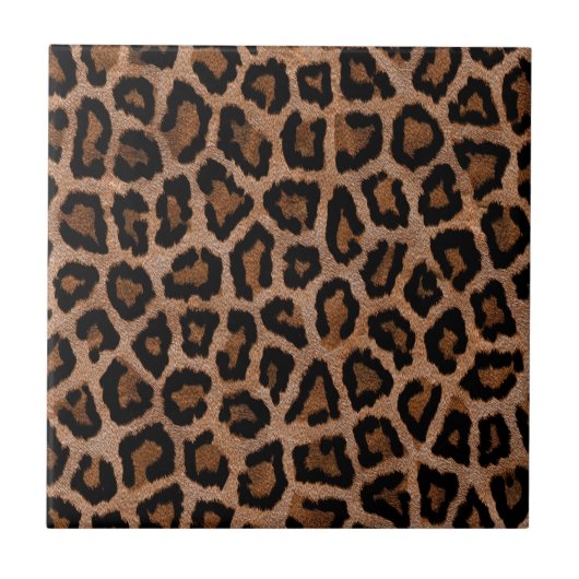 Chic Trendy Leopard Pattern Fliese (Vorderseite)
