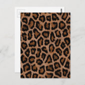 Chic Trendy Leopard Pattern Postkarte (Vorne/Hinten)