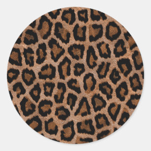 Chic Trendy Leopard Pattern Runder Aufkleber