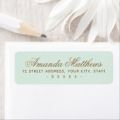 Chic trendy Minze Green Kalligrafy Script-Adresse (Insitu)