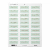 Chic trendy Minze Green Kalligrafy Script-Adresse (Vorne)