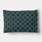 Chic Trendy Modern Stylish Girly Aquamarin Dot Art Zubehörtasche (Rückseite)