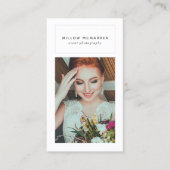 Chic Trendy Modernes Minimalistisches Fotograf Visitenkarte (Vorderseite)