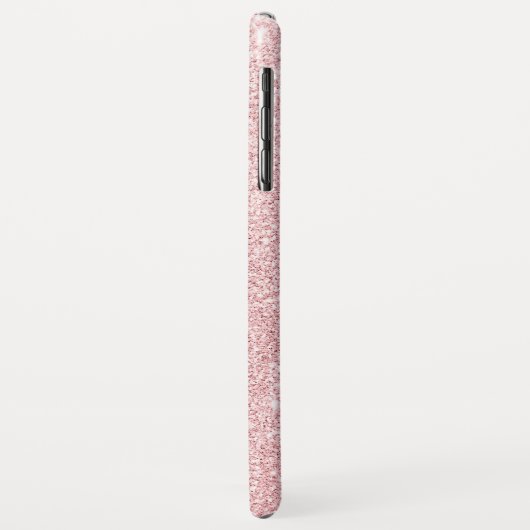 Chic & Trendy Rose Gold Glitzer Glitzern Monogram Case-Mate iPhone Hülle (Hinten/Links)