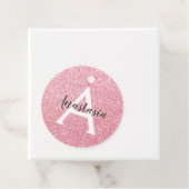 Chic & Trendy Rose Gold Glitzer Glitzern Monogram Geschenkanhänger (Beispiel)