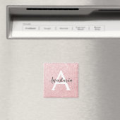 Chic & Trendy Rose Gold Glitzer Glitzern Monogram Magnet (In Situ (Geschirrspüler))