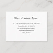 Chic trendy Rustic Coastal Beach Heart Wedding Visitenkarte (Rückseite)