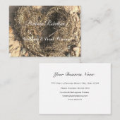 Chic trendy Rustic Coastal Beach Heart Wedding Visitenkarte (Vorne/Hinten)