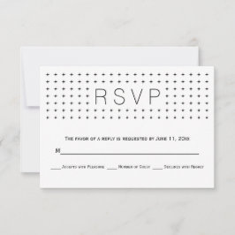 Chic, trendy schwarz, weiß geometrische Hochzeit R RSVP Karte