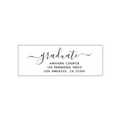 Chic Trendy Script Graduation Return Address Permastempel (Design)