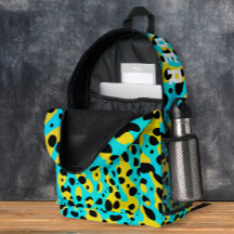 Chic trendy Türkis Leopard Muster und Name