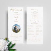 Chic & Trendy | White and Golden Wedding Program Programm