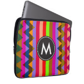 Chic Trendy Zickzack Stripes Muster #3 Laptopschutzhülle (Vorne Rechts)