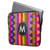 Chic Trendy Zickzack Stripes Muster #3 Laptopschutzhülle (Vorderseite Links)