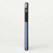 Chic Tribal Muster 2 / Blau Case-Mate iPhone Hülle (Hinten/Links)