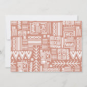 Chic Tribal Print African Pattern Baby Dusche Einladung (Rückseite)