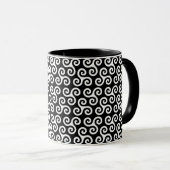 Chic Triple Spiral Celtic triskele Symbol Muster Tasse (VorderseiteRechts)