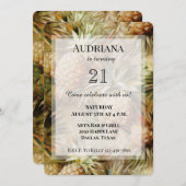 Chic Tropical Ananas Geburtstag Einladung (Vorne/Hinten)