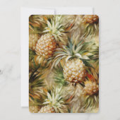 Chic Tropical Ananas Geburtstag Einladung (Rückseite)