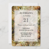Chic Tropical Ananas Geburtstag Einladung (Vorderseite)