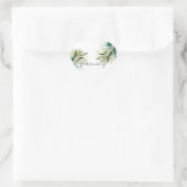 Chic Tropical Blätter Herz-Aufkleber (Tasche)