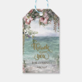 Chic Tropical Blume Ocean Vielen Dank Geschenkanhänger (Vorderseite)