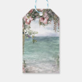 Chic Tropical Blume Ocean Vielen Dank Geschenkanhänger (Rückseite)