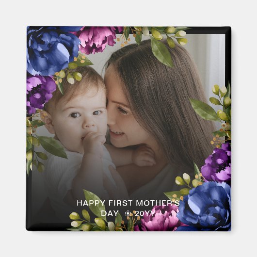 Chic Tropical Boho Floral Mutter's Day Geschenk Ma Magnet (Vorne)
