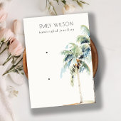 Chic Tropical Coastal Palm Tree 2 Earring Display Visitenkarte