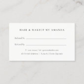 Chic Tropical Coastal Palm Trees Ein Freund Visitenkarte (Rückseite)