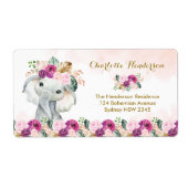 Chic Tropical Elephant Floral Greenerity Jungle Ba (Vorne)