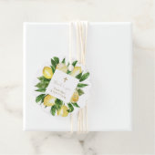 Chic Tropical Foliage Vielen Dank Script Boy Bapti Geschenkanhänger (Beispiel)