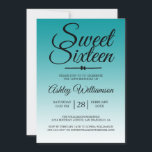 Chic Tropical Green Ombre Sweet 16 16. Geburtstag Einladung<br><div class="desc">Ein chic tropisches grün ombre Design Sweet 16 Geburtstagseinladung. Die leuchtende grüne Farbe verblasst auf einem weißen Hintergrund. Der schwarze Text "16 . Geburtstag" ist Set in modernem Schriftsatz. Elegante 16. Geburtstagsfeier für ein glamouröses 16 . Geburtstag, das perfekt für sie ist, die Moderne, Luxus und Glamour mit einem sommerlichen...</div>