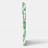 Chic Tropical Green Palm Tree Blätter Summer Art iPhone Hülle (Linke Seite)