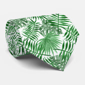 Chic Tropical Green Palm Tree Blätter Summer Art Krawatte (Gerollt)