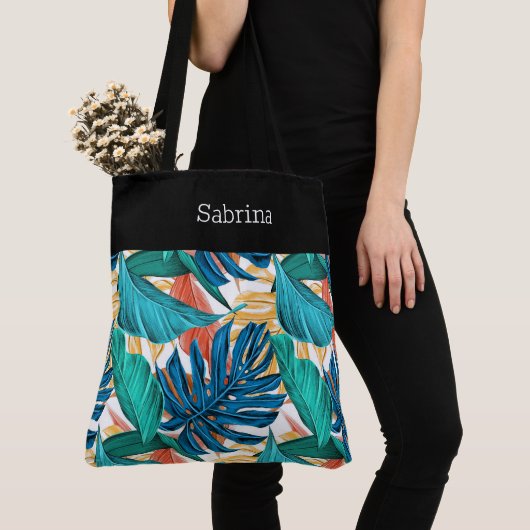 Chic Tropical Mit Monogramm Tote Bag Tasche (Von Nahem)