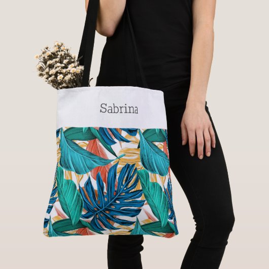 Chic Tropical Mit Monogramm Tote Bag Tasche (Von Nahem)