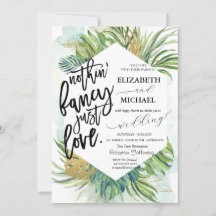 Chic Tropical Palm Blätter Summer Wedding
