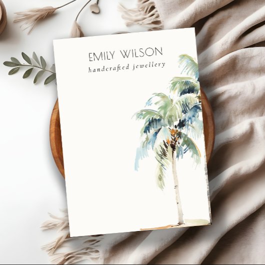 Chic Tropical Palm Tree Blank Juwelier Display Visitenkarte