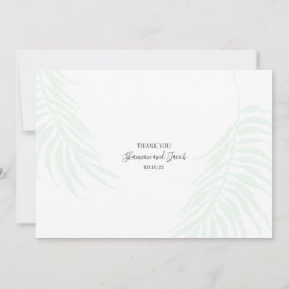 Chic Tropical Palm Tree Blätter Danke Note Card