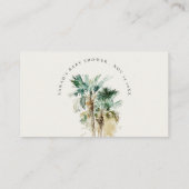 Chic Tropical Palm Trees Diaper Raffle Baby Dusche Begleitkarte (Rückseite)