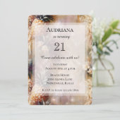 Chic Tropical Pineapples Sparkle Geburtstag Einladung (Stehend Vorderseite)