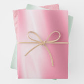 Chic Tropical Pink Minze Green Zebra Geschenkpapier Set (Beispiel)