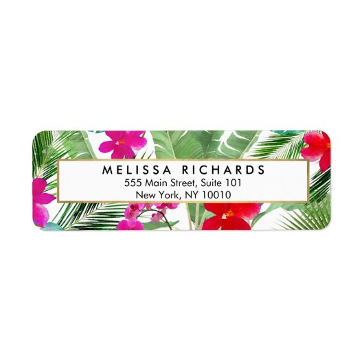 Chic Tropical Print Watercolor Designer (Vorne)