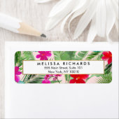 Chic Tropical Print Watercolor Designer Rosa (Insitu)