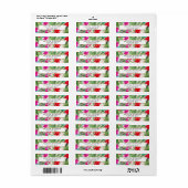 Chic Tropical Print Watercolor Designer Rosa (Vorne)