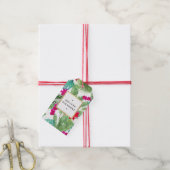 Chic Tropical Print Watercolor Geschenkanhänger (Mit Garn)